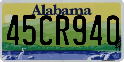 AL license plate 45CR940