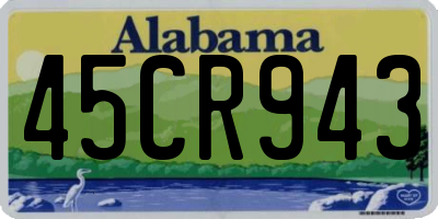 AL license plate 45CR943