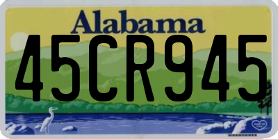 AL license plate 45CR945