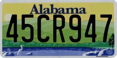 AL license plate 45CR947