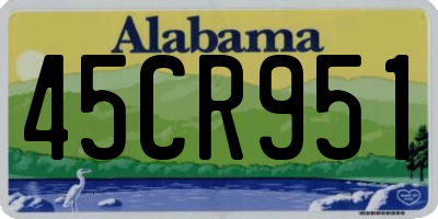 AL license plate 45CR951