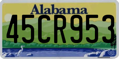 AL license plate 45CR953