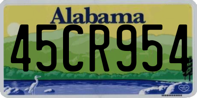 AL license plate 45CR954