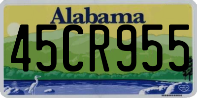 AL license plate 45CR955