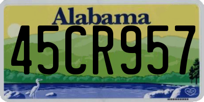AL license plate 45CR957