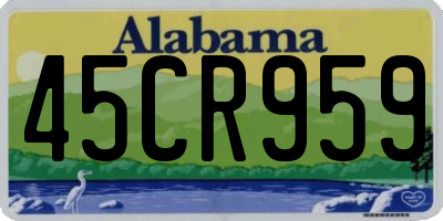 AL license plate 45CR959