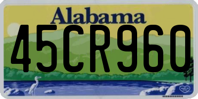 AL license plate 45CR960