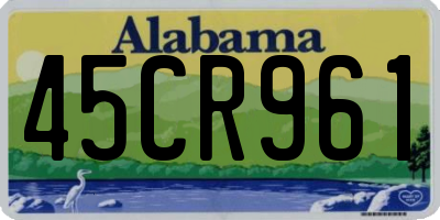 AL license plate 45CR961
