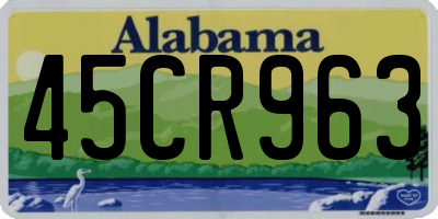 AL license plate 45CR963