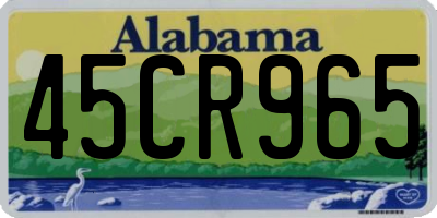 AL license plate 45CR965
