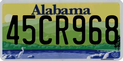 AL license plate 45CR968