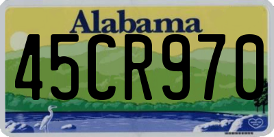 AL license plate 45CR970