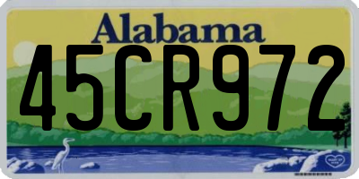 AL license plate 45CR972