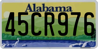 AL license plate 45CR976