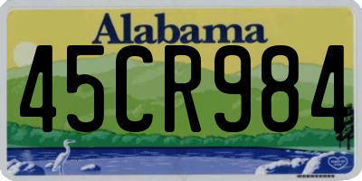 AL license plate 45CR984