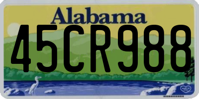 AL license plate 45CR988