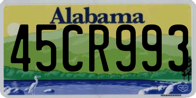 AL license plate 45CR993
