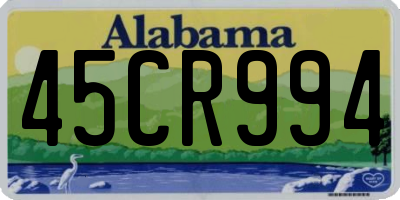 AL license plate 45CR994