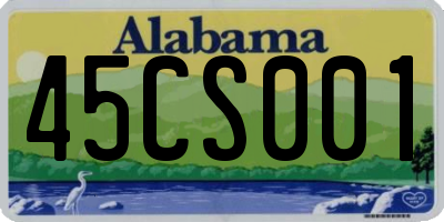 AL license plate 45CS001
