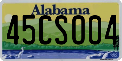 AL license plate 45CS004
