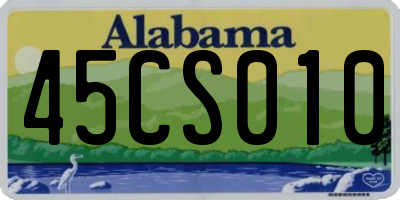 AL license plate 45CS010