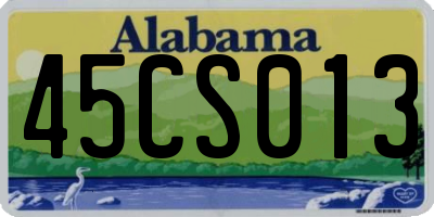 AL license plate 45CS013