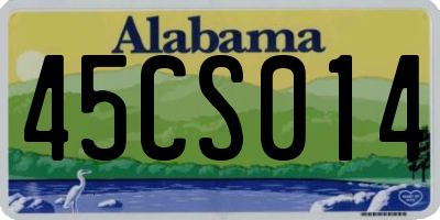 AL license plate 45CS014