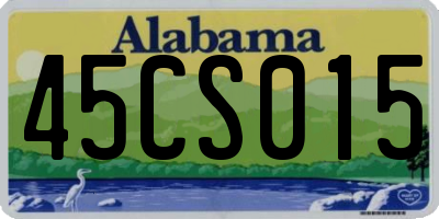 AL license plate 45CS015