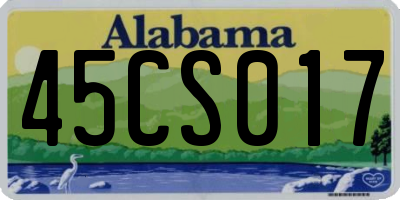 AL license plate 45CS017