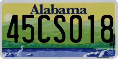 AL license plate 45CS018