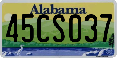 AL license plate 45CS037