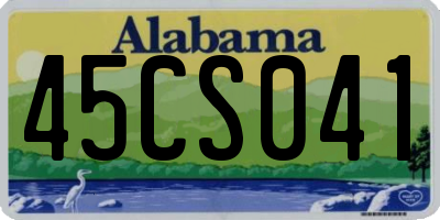 AL license plate 45CS041