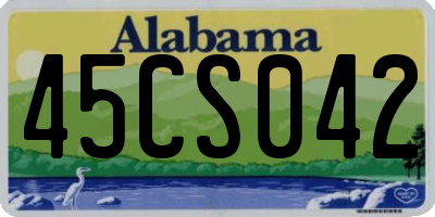 AL license plate 45CS042