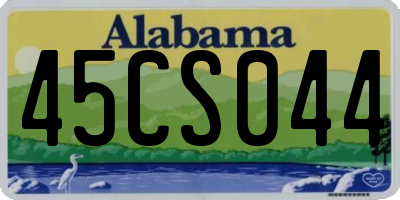 AL license plate 45CS044