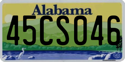 AL license plate 45CS046