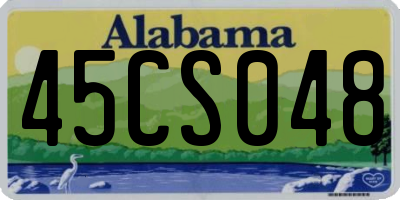 AL license plate 45CS048