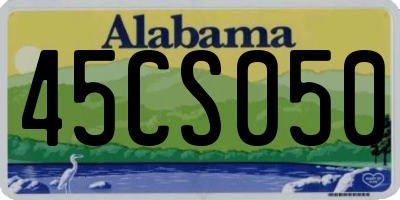 AL license plate 45CS050