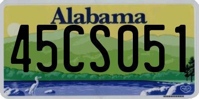 AL license plate 45CS051