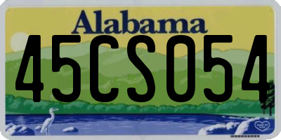 AL license plate 45CS054