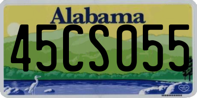 AL license plate 45CS055