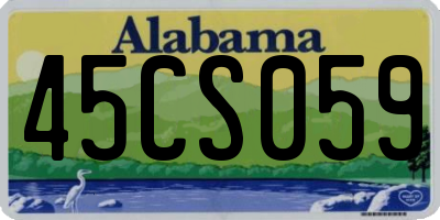 AL license plate 45CS059