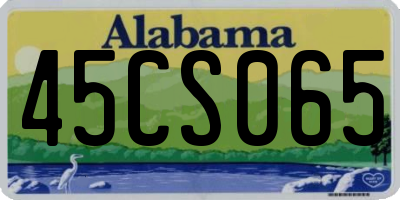 AL license plate 45CS065