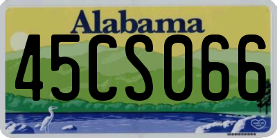 AL license plate 45CS066