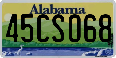 AL license plate 45CS068