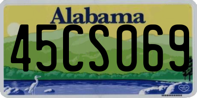 AL license plate 45CS069
