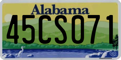 AL license plate 45CS071