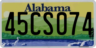 AL license plate 45CS074