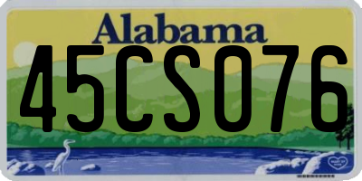 AL license plate 45CS076