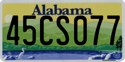 AL license plate 45CS077
