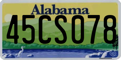 AL license plate 45CS078